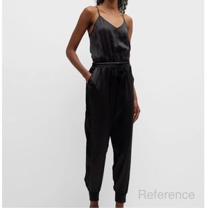 Nicole Miller Black Satin Jumpsuit
